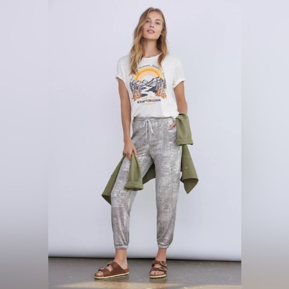 Anthropologie Sloane Shimmer Joggers XS